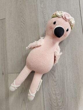 Cuddle + Kind Penelope The Flamingo Hand Knit Plush Little 13" Doll